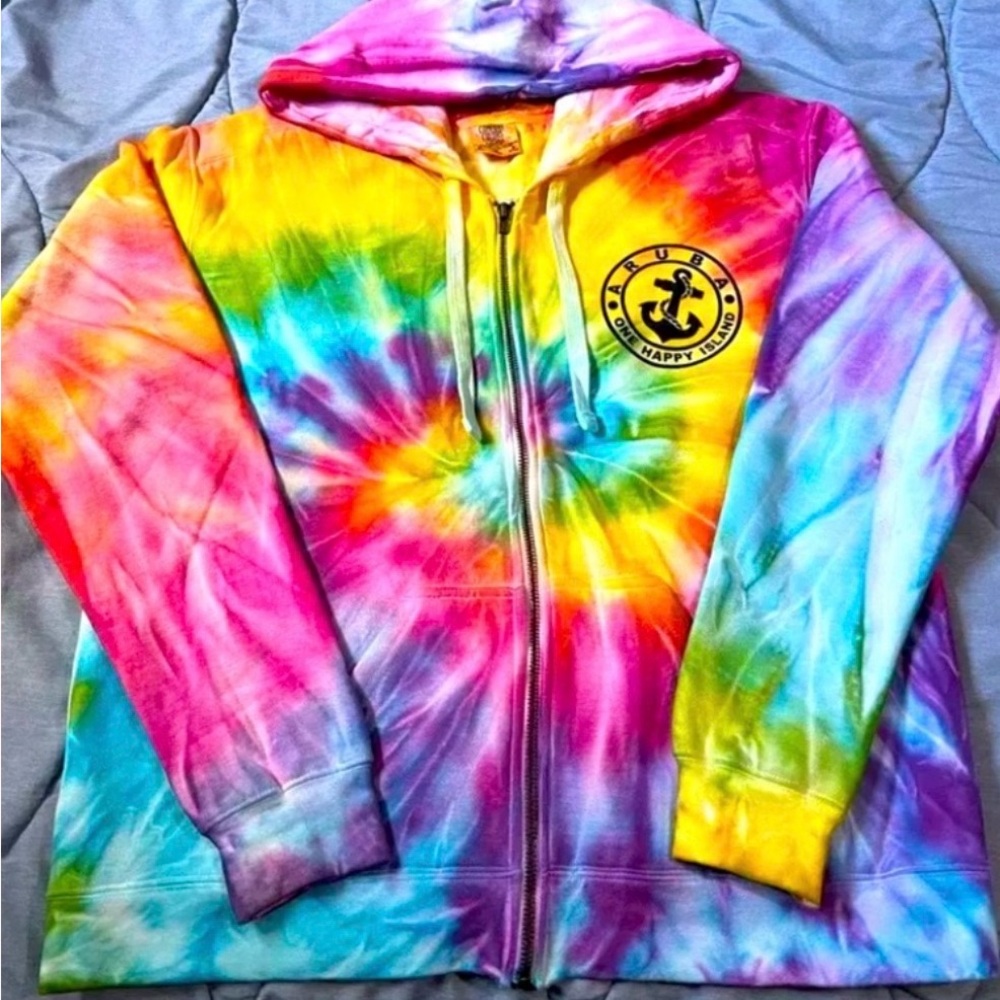 COMFORT COLORS Tye Dye Aruba Full Zip Jacket